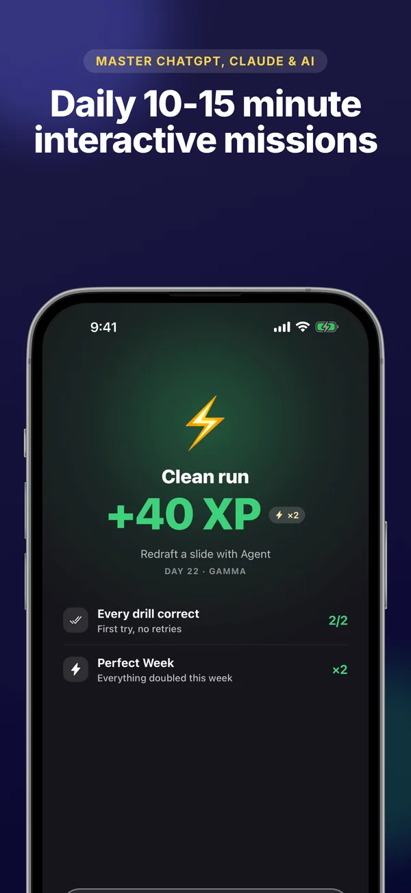 Daily 10–15 minute interactive missions